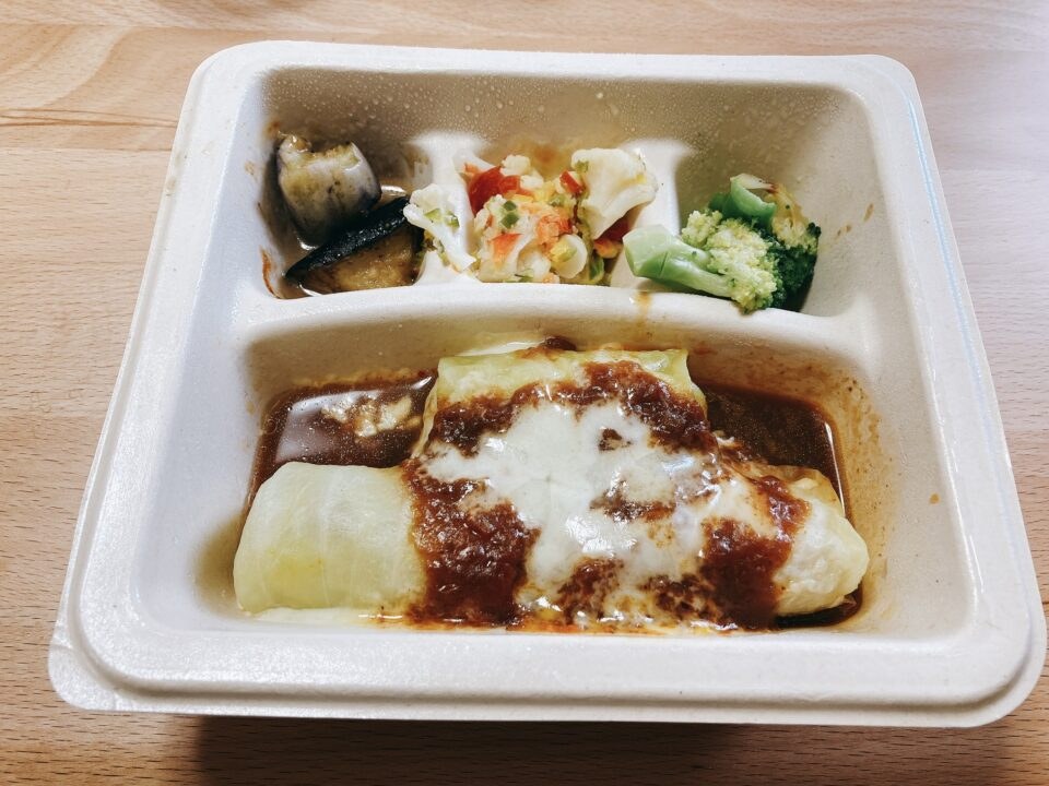 食べたナッシュのロールキャベツのお弁当