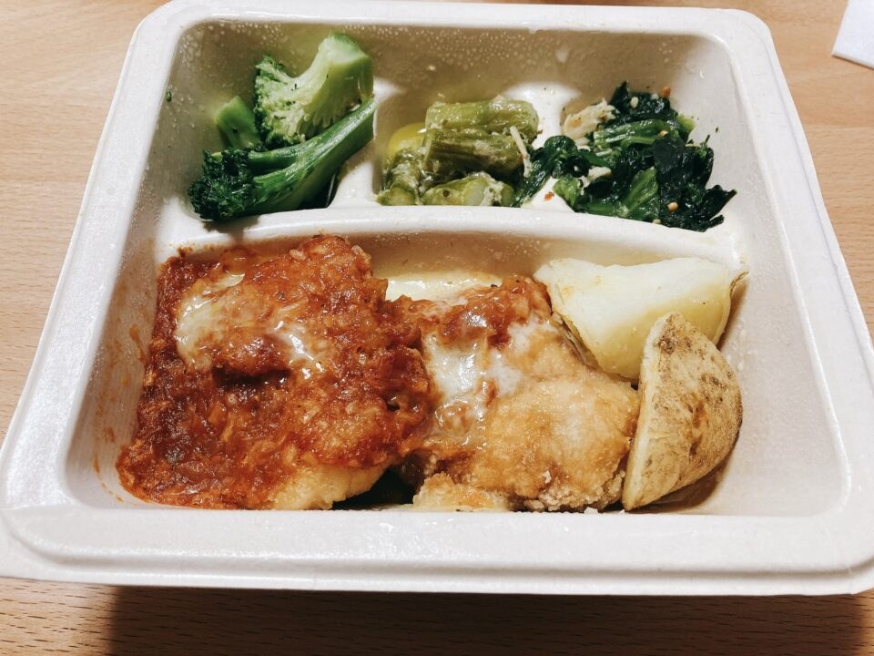 食べたナッシュのチキンのお弁当