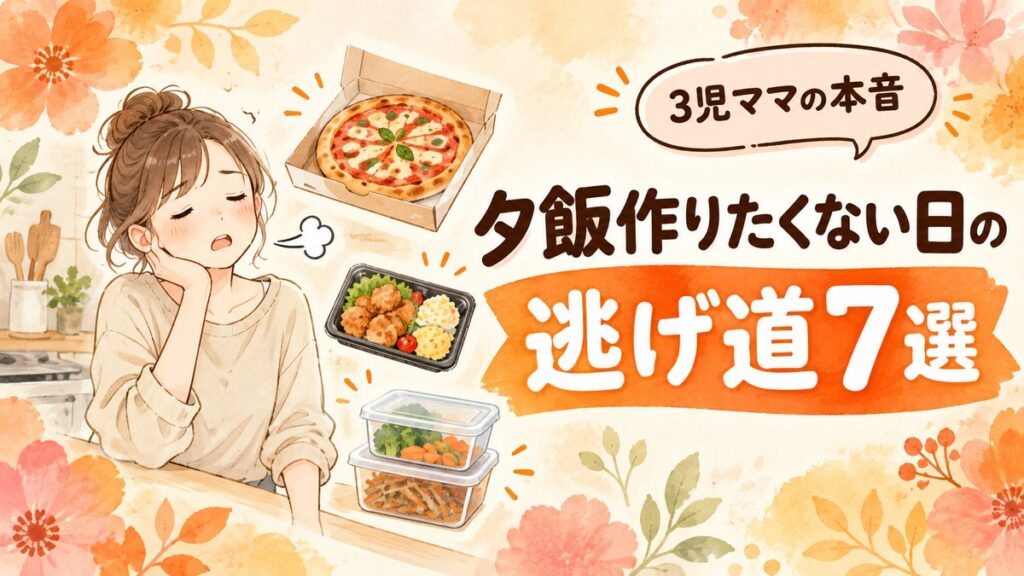 夕飯作りたくない日の逃げ道7選 3児ママの本音